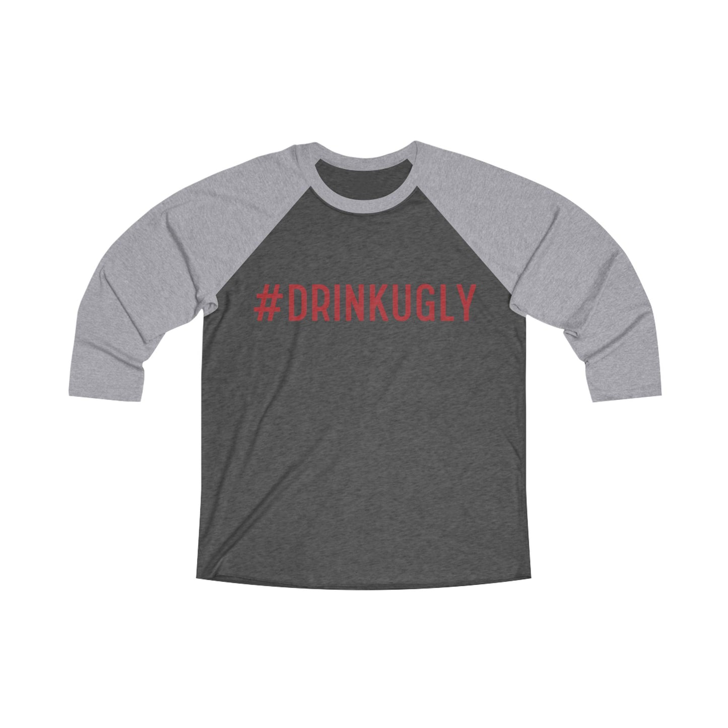 #DRINKUGLY Unisex Tri-Blend Raglan Tee for Wine Lovers