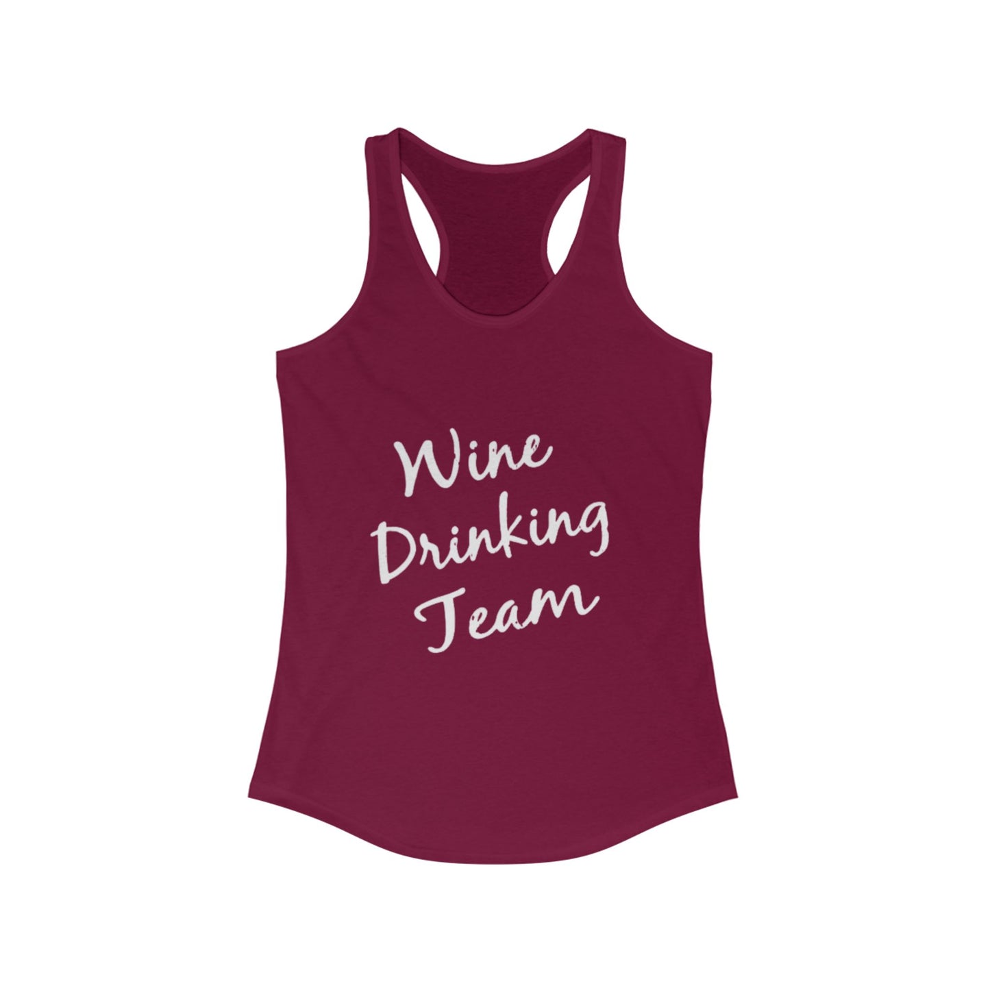 Wine Drinking Team Racerback Tank, Perfect for Wine Lovers, Party, Gifts, Summer Apparel, Women's Activewear