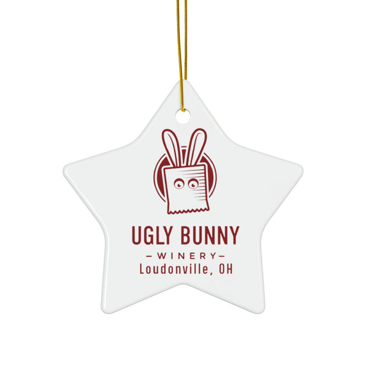 Ceramic Ornament - Ugly Bunny Winery Logo