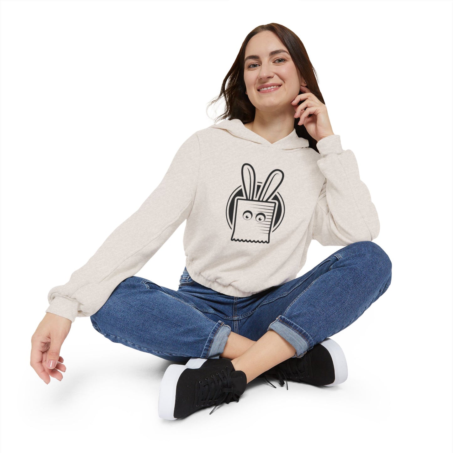 Ugly Bunny Logo Cinched Bottom Hoodie