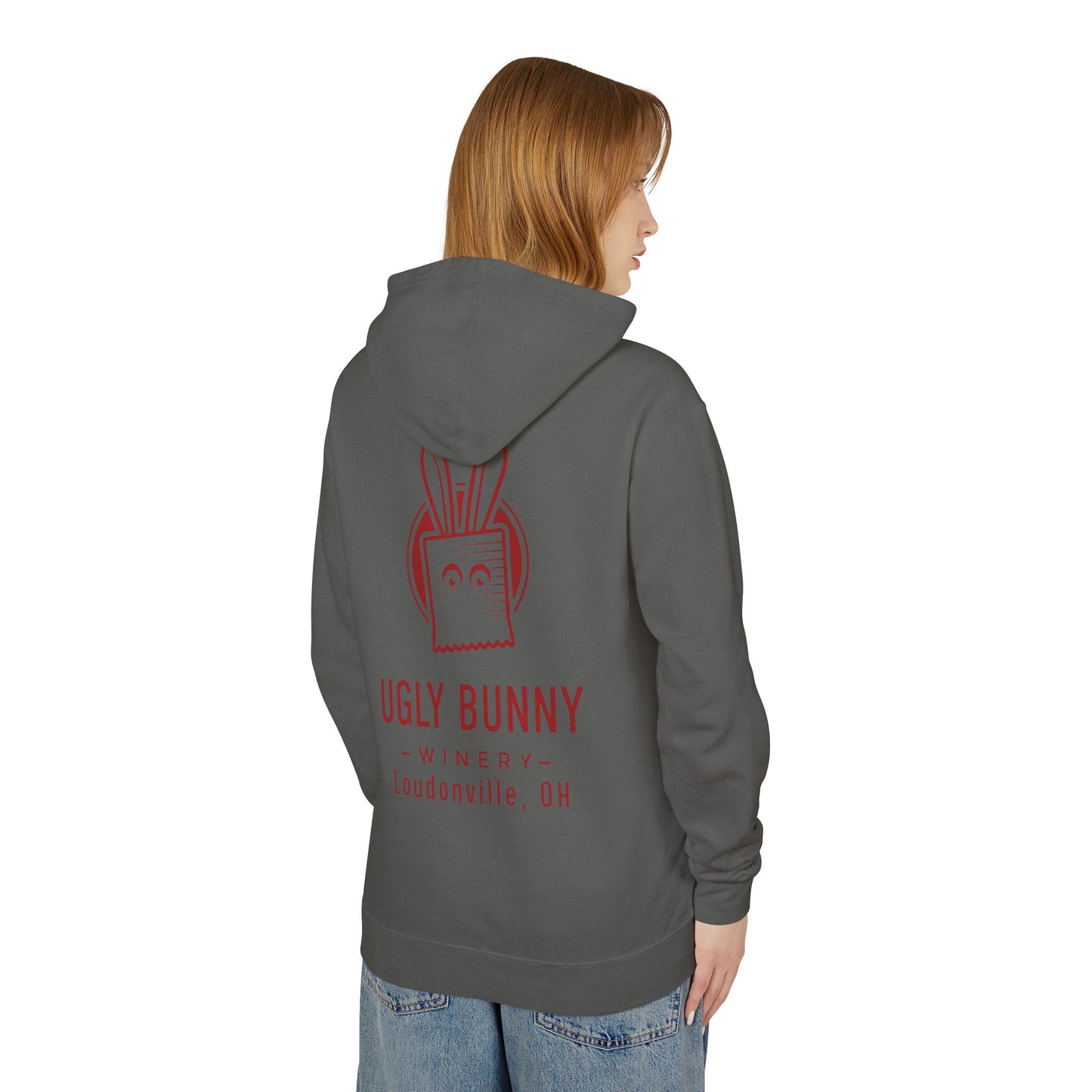 Ugly Bunny Logo - Lightweight Hooded Sweatshirt