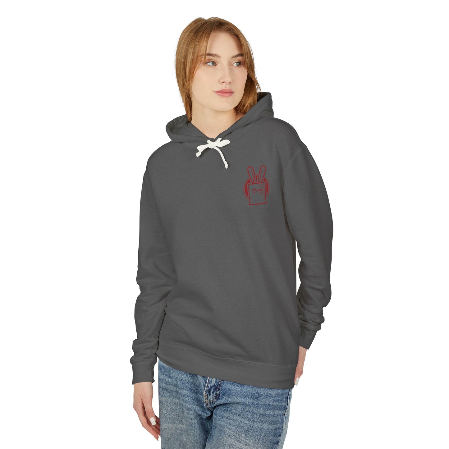 Ugly Bunny Logo - Lightweight Hooded Sweatshirt