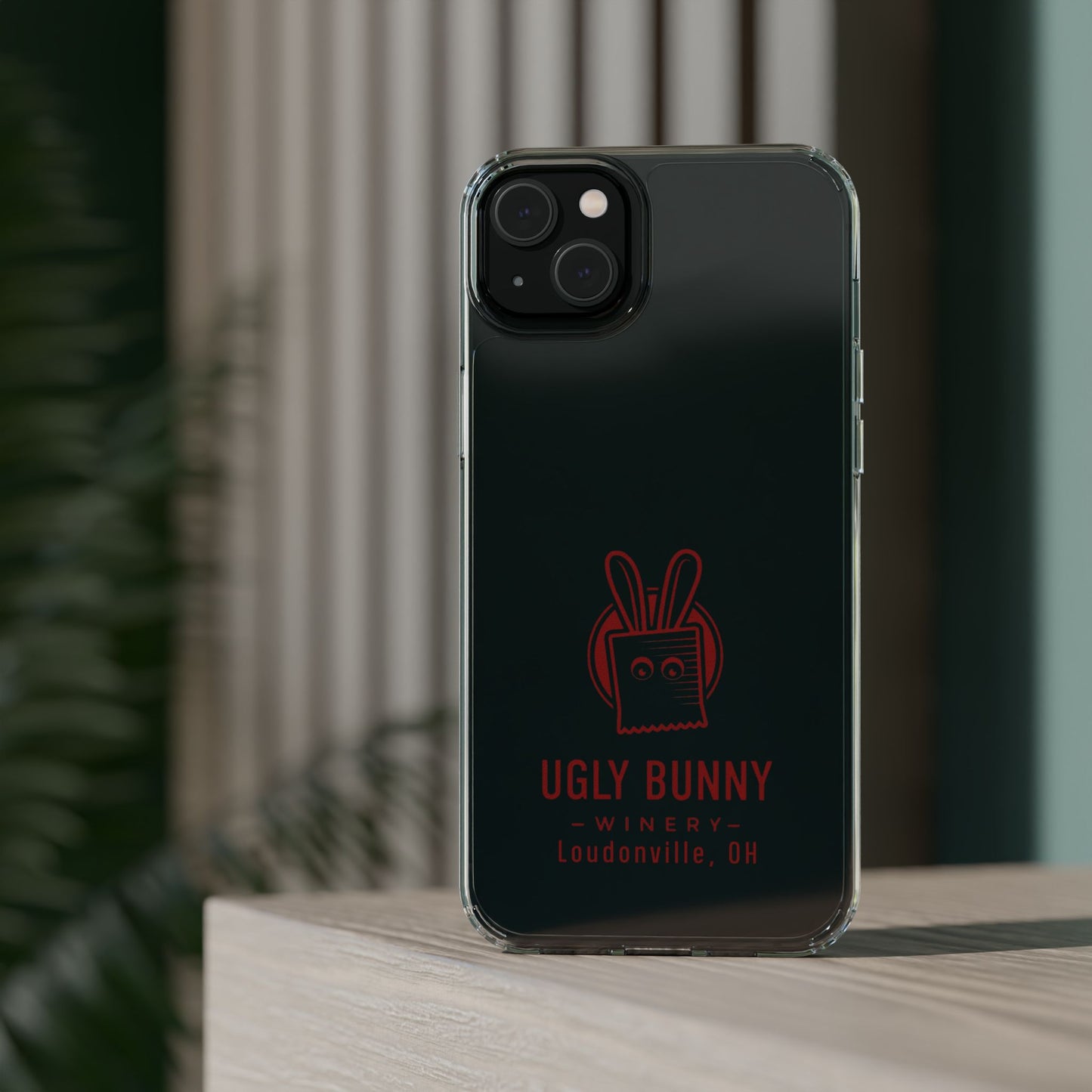 Ugly Bunny Winery Clear Phone Case