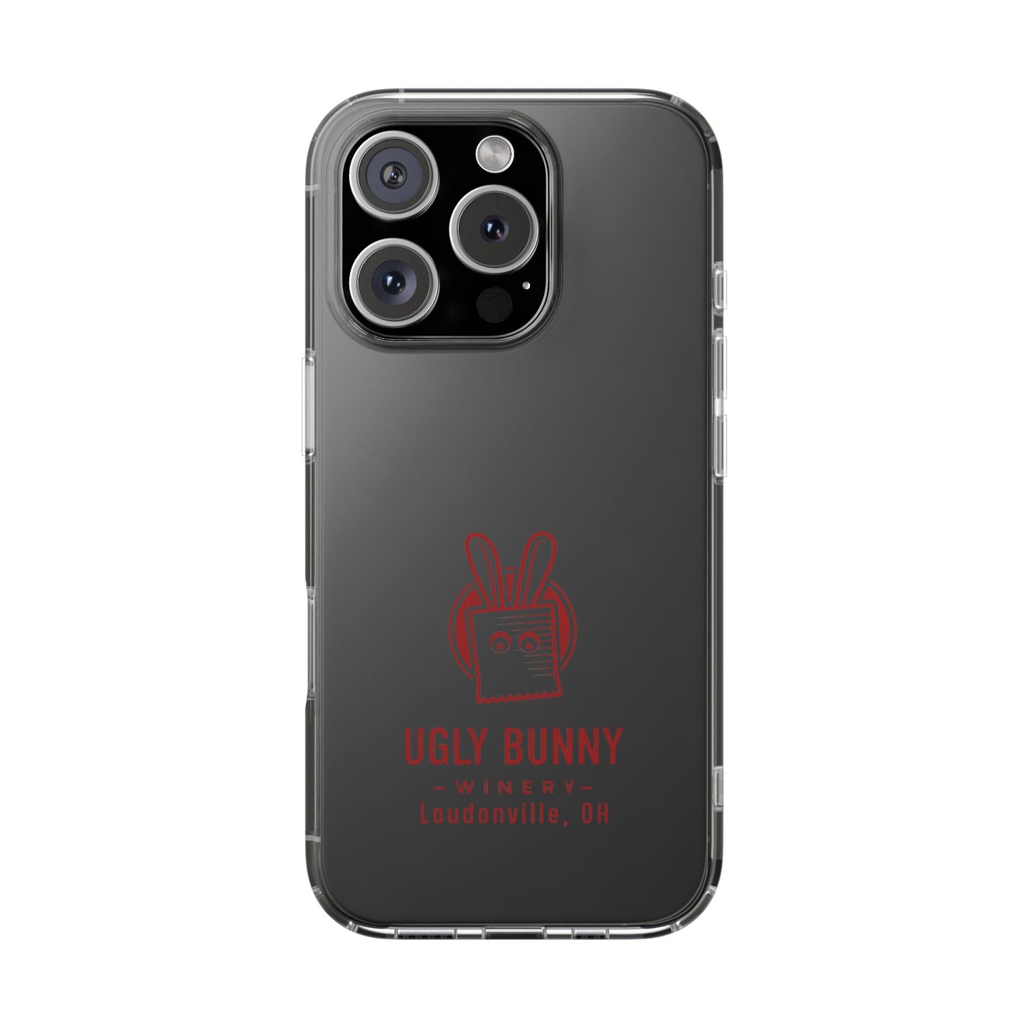 Ugly Bunny Winery Clear Phone Case