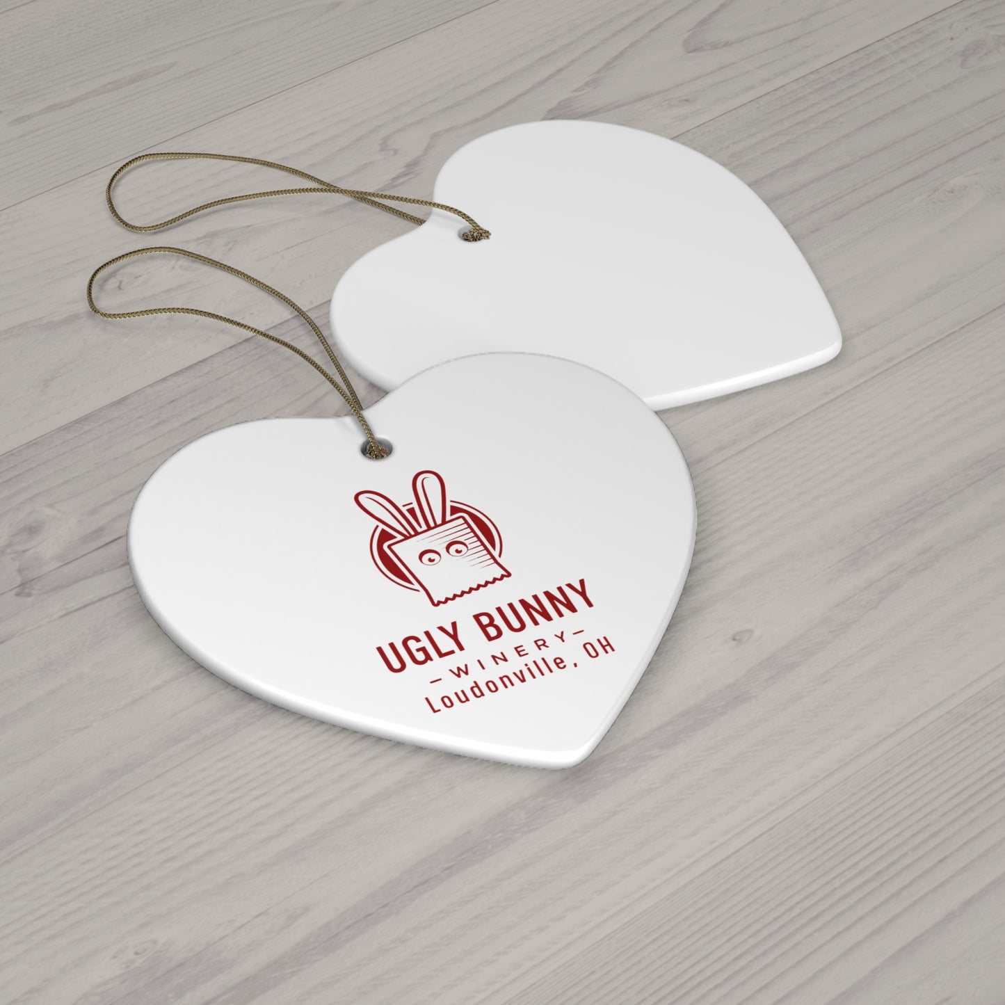 Ceramic Ornament - Ugly Bunny Winery Logo