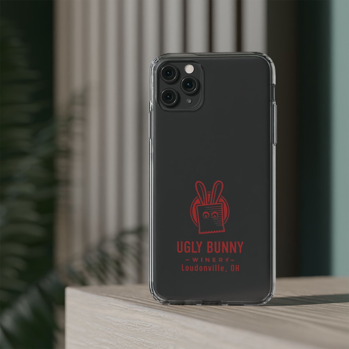 Ugly Bunny Winery Clear Phone Case