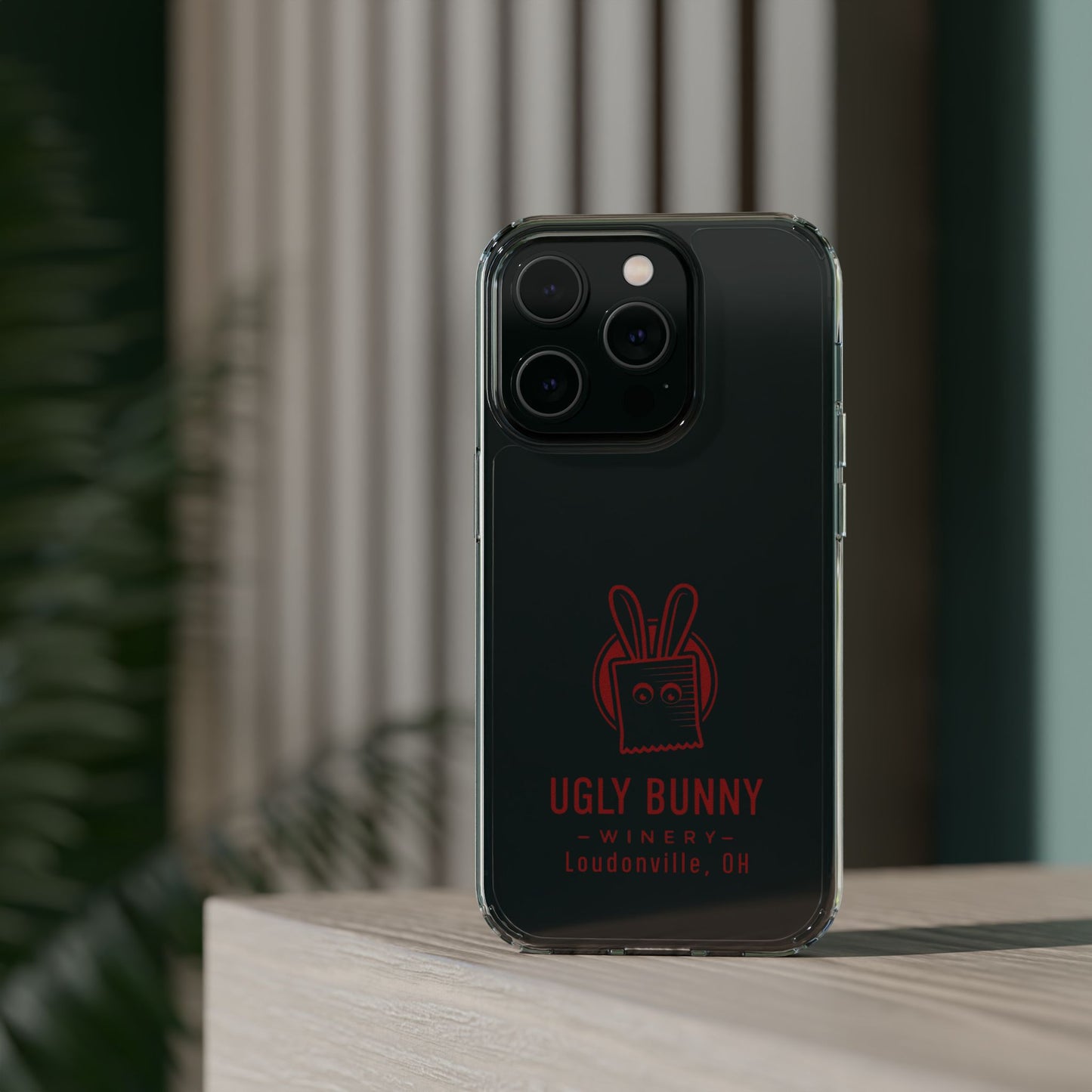 Ugly Bunny Winery Clear Phone Case